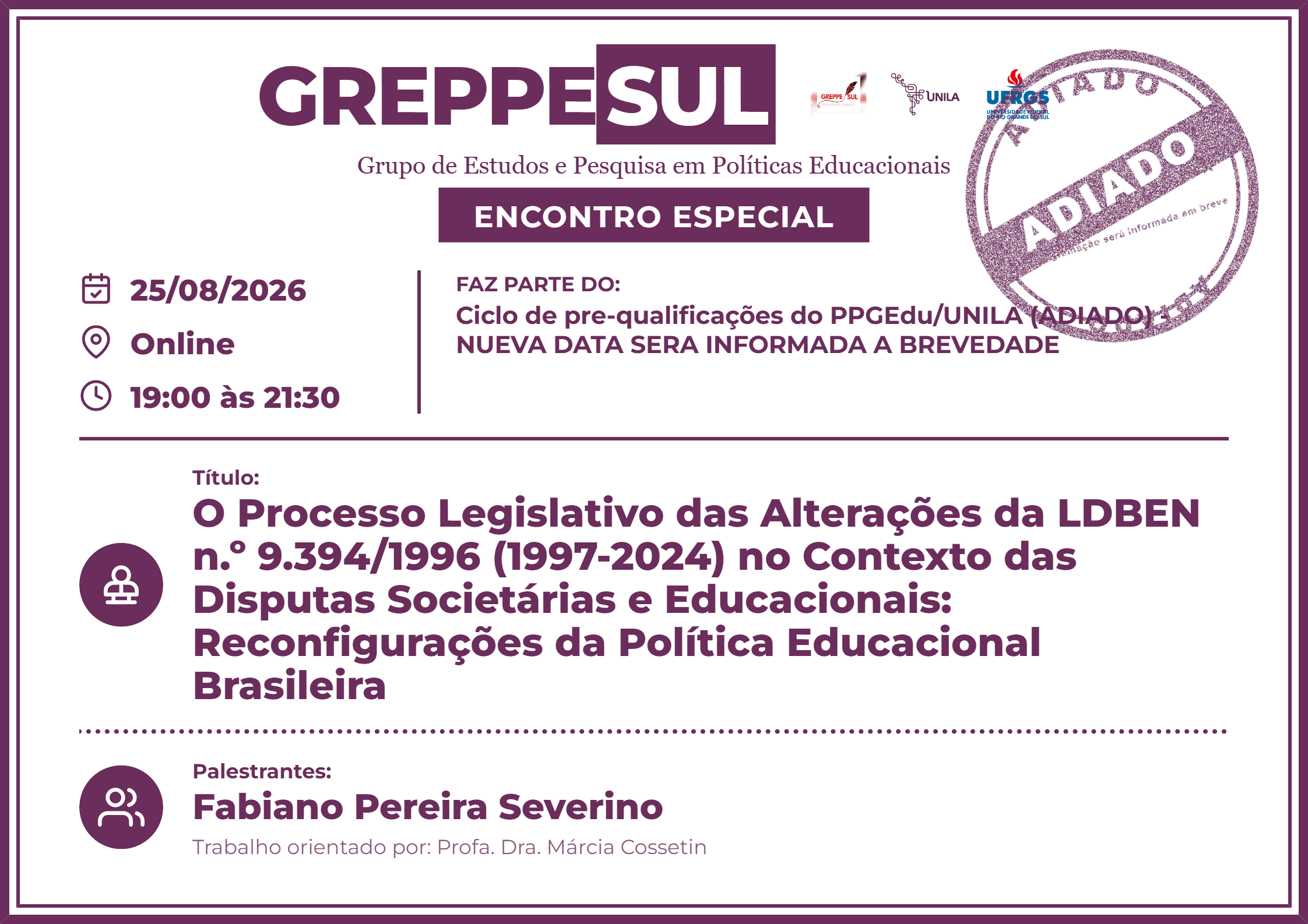 Cartaz de O Processo Legislativo das Alterações da LDBEN n.º 9.394/1996 (1997-2024) no Contexto das Disputas Societárias e Educacionais: Reconfigurações da Política Educacional Brasileira